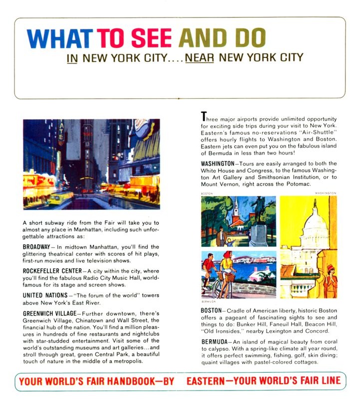 World's Fair Handbook by Eastern — inside spread