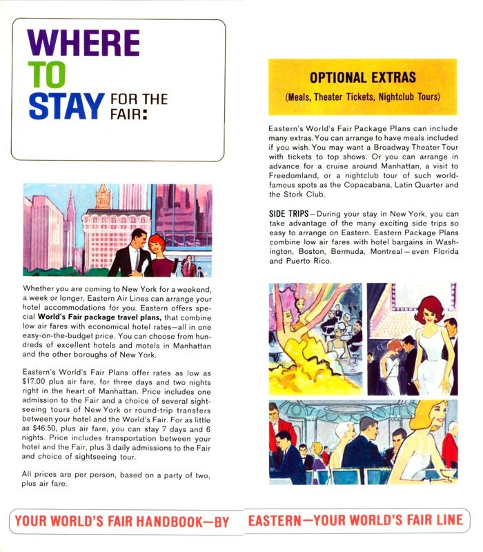 World's Fair Handbook by Eastern — inside spread