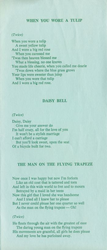 America Sings at the Fair brochure page 3