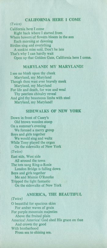 America Sings at the Fair brochure page 6