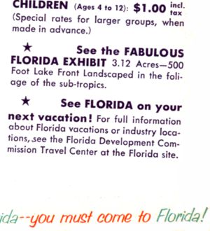 Florida 1964 Official Guide advertisement panel 6