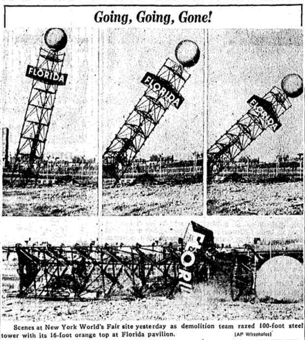 Chicago Tribune clipping about the Florida Pavilion after the Fair