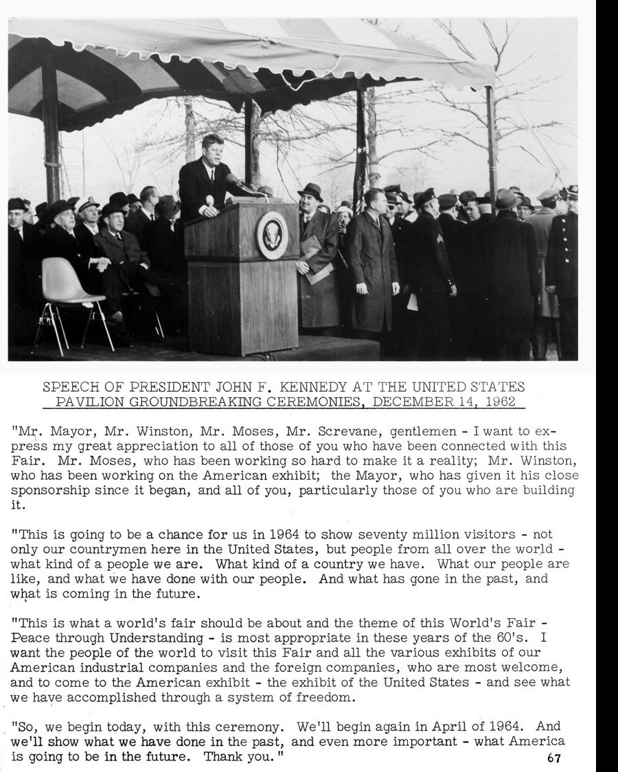 Great Moments at the Fair — Page 67 from For Those Who Produced the New York World’s Fair 1964-1965