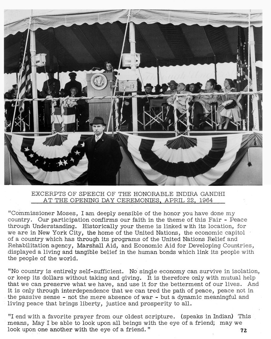 Great Moments at the Fair — Page 72 from For Those Who Produced the New York World’s Fair 1964-1965