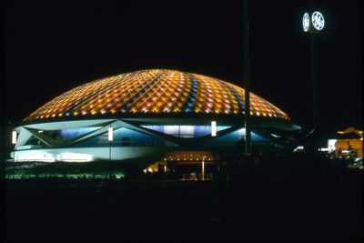General Electric's Pavilion at night