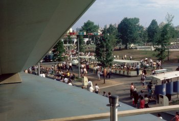 View from the top of the ramp to the Carousel of Progress attraction
