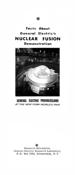 Brochure: Facts About General Electric's Nuclear Fusion Demonstration