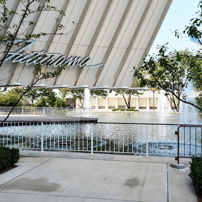 Facade and Refelecting Pool & Fountains