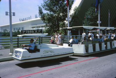 Glide-a-Ride Train operated by Greyhound at the Fair