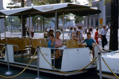 A Glide-a-Ride Train operated by Greyhound at the Fair