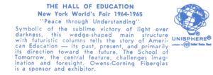 Reverse of Hall of Education postcard No. 65624-B