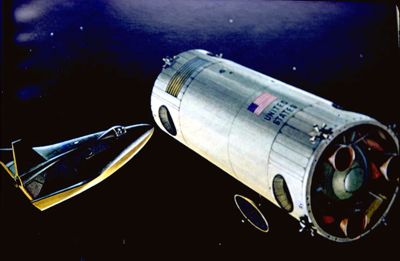 A scene from "Rendezvous in Space"
