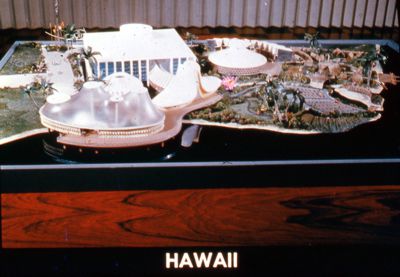 Architectural model of the Hawaii Pavilion