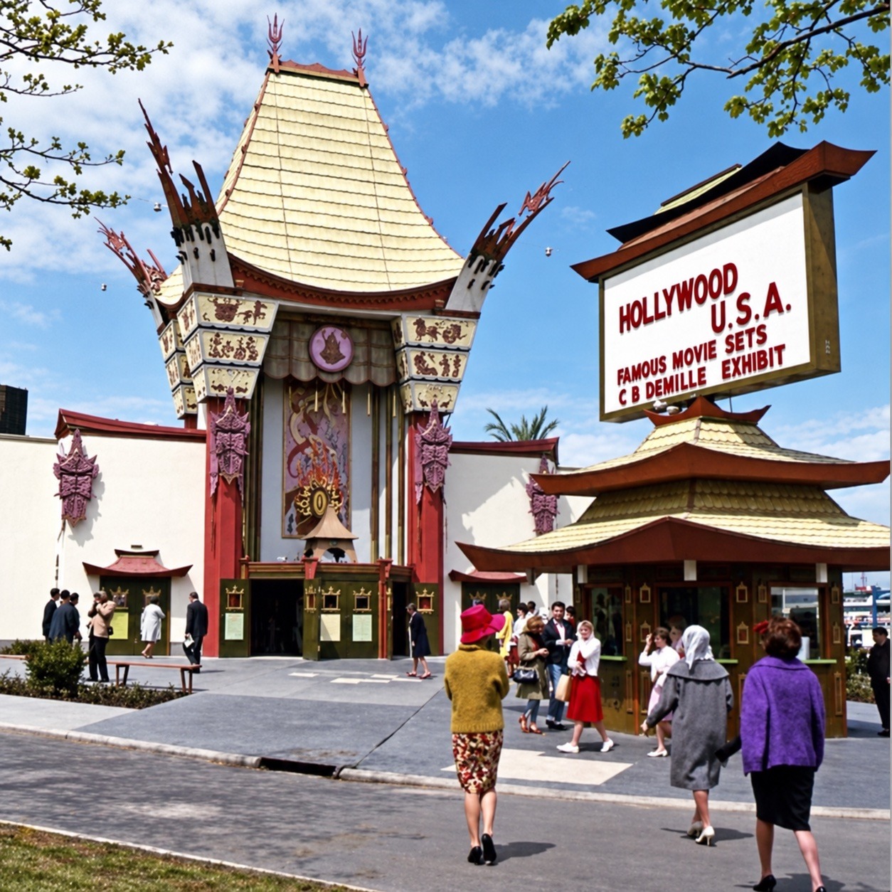 Hollywood — Grauman's Chinese Theater facsimile, movie sets, props, and costumes