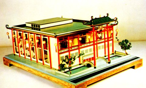 Exquisite detailed model of the Hong Kong Pavilion