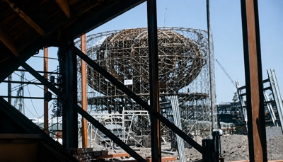 Construction of the IBM Pavilion