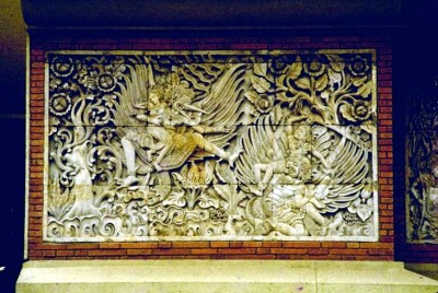 Stone carving at Indonesia Pavilion