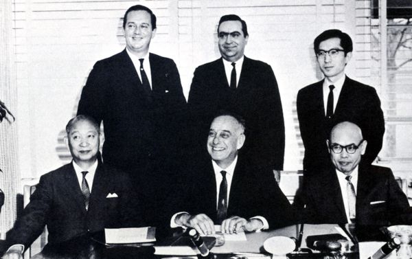 Japanese Exhibitors' Association staff with Robert Moses