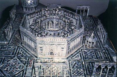 Model of the Dome of the Rock inside Pavilion of Jordan