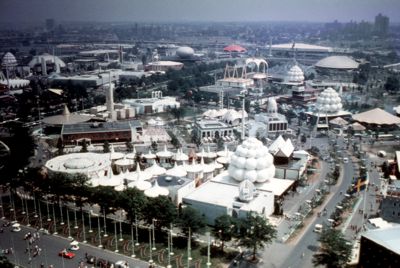 Panoramic view of amazing domes, towers and architectural fantasies