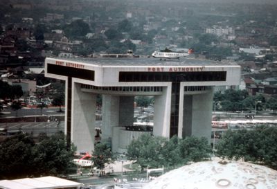 Port of New York Authority building - aerial gateway to Fair