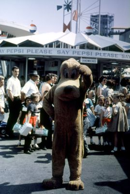 "Pluto" in front of Pepsi-Cola Pavilion