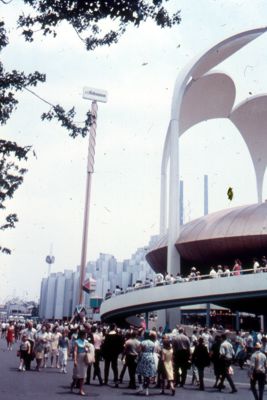 Johnson Wax Pavilion, great gold disk