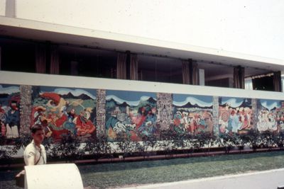 Attractive open-sided building of Central America - Panama