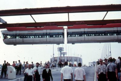 Lake Amusement Park area with World's Fair Monorail