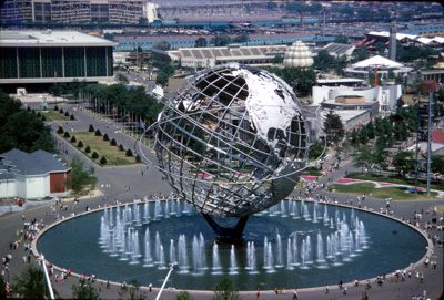 Largest model of world ever built - 12-story high stainless steel Unisphere