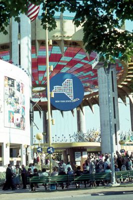 New York State pavilion with world's largest suspension roof