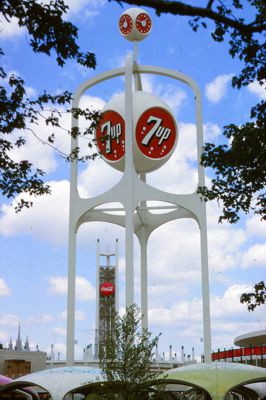 Seven-Up's futuristic clock-tower