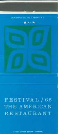 Festival of Gas '65 matchbook