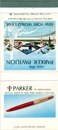 Parker Pen matchbook