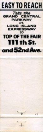Port Authority Heliport matchbook