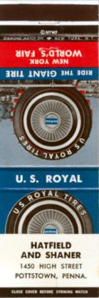U.S. Rubber matchbook