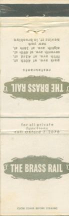 Brass Rail Restaurants matchbook
