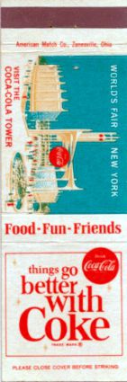 Coca-Cola matchbook