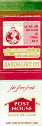 Greyhound matchbook