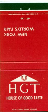 House of Good Taste matchbook