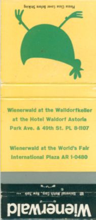 International Plaza (Wienerwald) matchbook
