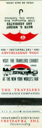 Travelers Insurance matchbook