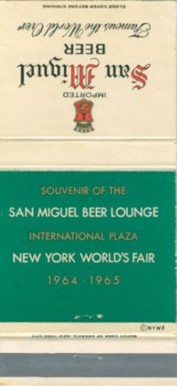 International Plaza (San Miguel Beer) matchbook