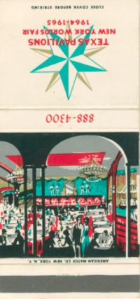 Texas Pavilions matchbook