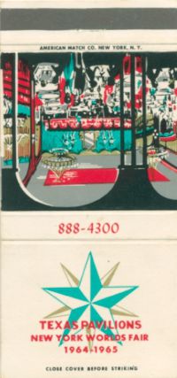 Texas Pavilions matchbook