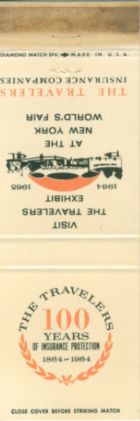 Travelers Insurance matchbook