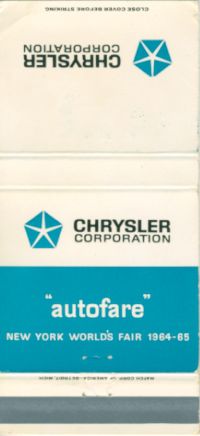 Chrysler matchbook