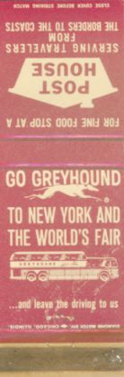 Greyhound matchbook