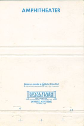 Amphitheater matchbook