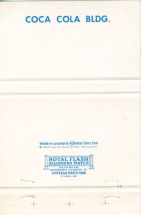 Coca-Cola matchbook